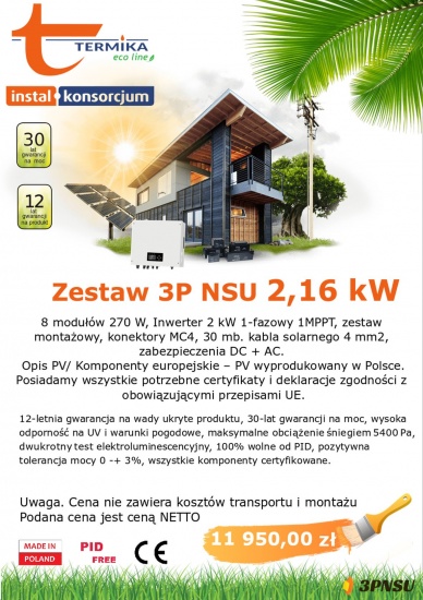 TERMIKA eco line - zestaw paneli fotowoltaiczny 2,16 kW